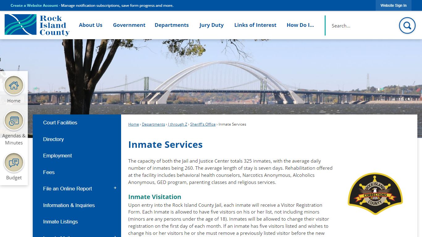 Inmate Services - Rock Island County, IL