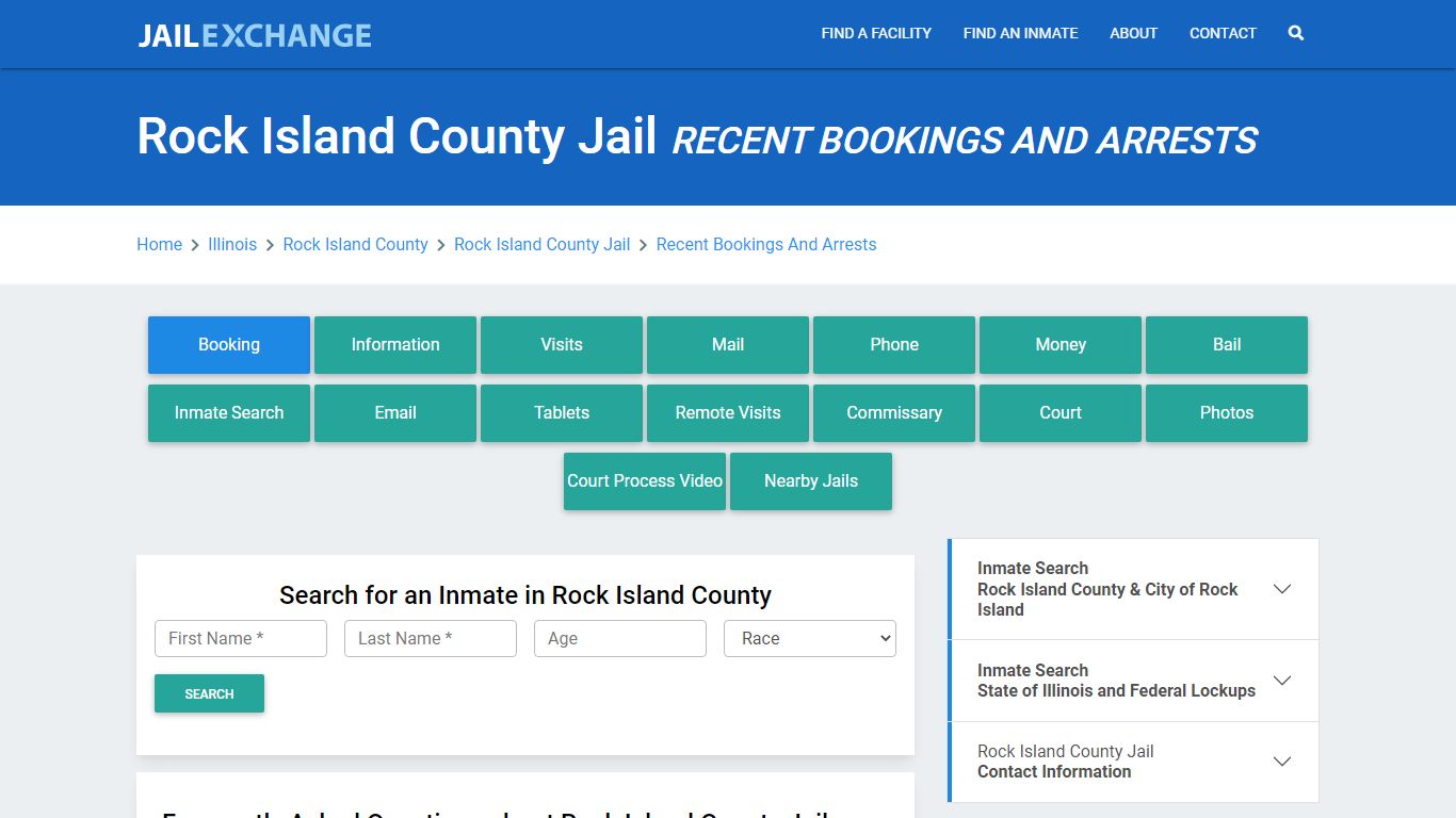 Rock Island County Jail Recent Bookings And Arrests